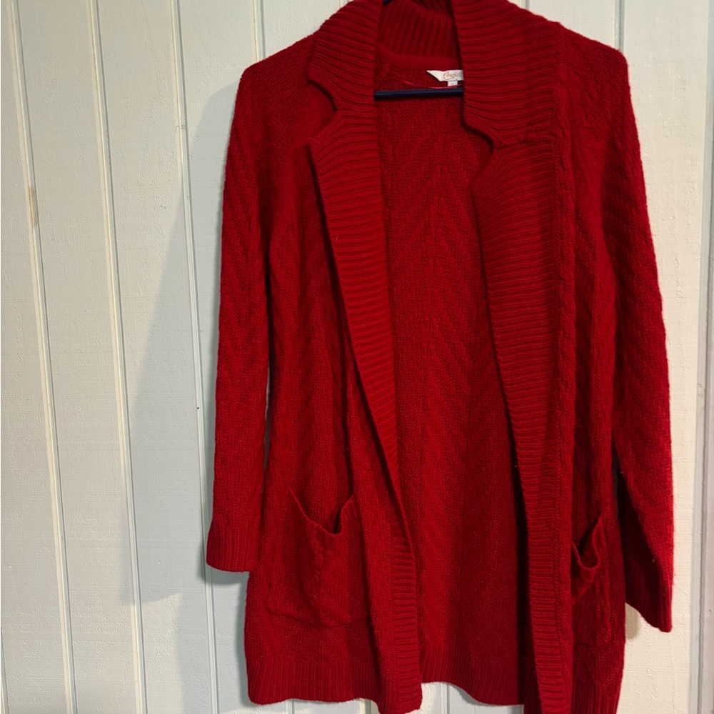 Large red Candies cardigan with pockets
